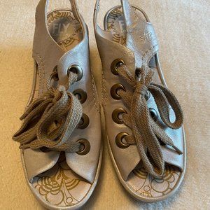 Fly London lace up wedge sandals